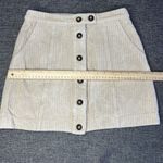 Nectar Clothing  Corduroy Skirt Small Tan Button Front Mini‎ Short Lined Photo 9