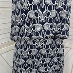 Crown & Ivy Elephant Parade Layered Illusion Sundress Dress Blue White 2 Photo 6
