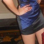 Forever 21 Mini Dress S Strapless Drape Two Tone Royal Blue Black Clubbing Vegas Photo 0