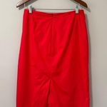 J.Crew  cotton poplin red ruffle Pencil skirt - size 6 Photo 4