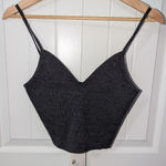 COS NWT  Wool Blend Ribbed Bralette Women's  Medium Charcoal Photo 0