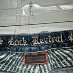 Rock Revival Nancy thick stitch denim jean shorts women's 26 rose gold Photo 6