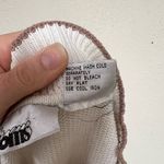 Vintage White and Brown Short Sleeve Mockneck sweater Small Photo 7