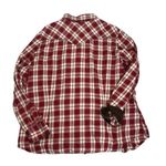 Old Navy  Red Plaid Western Shirt Pearl Snaps Soft Cotton Womens Plus Size XXL Photo 3