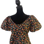 Old Navy  Puff Sleeve Top Size M Smocked Floral Print‎ Empire Waist Cottage Photo 6