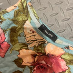 Floral slip dress boho spring formal classic party light blue pink ruffle Size M Photo 1