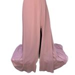 Azazie Everleigh Dress Vneck Dusty Rose Aline Floor Length Maxi Formal Size A8 Photo 6