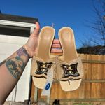 A New Day  Womens Arden Raffia Ornamented Block Heels Tan Brown size 7 summer nwt Photo 5