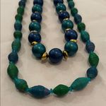 Elegant Blue and Green Beaded Necklaces Photo 0