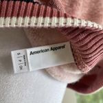 American Apparel Unisex Heathered Pink Oversized Ringer Sweatshirt Sz S Photo 3