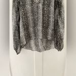 Show Me Your Mumu Snake Print Sheer Overlay High Low V-Neck Blouse Size M Photo 5