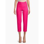 Frances Valentine Lucy Stretch Cotton Straight Crop Pants Size 0 Pink Photo 4
