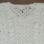 Anthropologie Knitted & Knotted Ivory EVENING CHILL Sweater M Photo 2