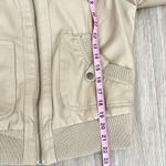 Miss London Y2K Vegan Faux Leather Tan Nude Moto Zip Jacket Size Large Photo 6