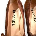 Biviel Brown Leather Mary Jane Slip On Kitten Heels‎ Sz 8 Photo 4