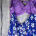 Summer Mae Purple and Blue Floral One Piece Swimsuit Photo 11