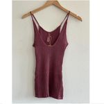 SKIMS  Sheer Knit Plunge Tank in Beet, Size Medium Photo 7