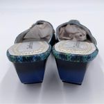 JohnFashion Women's Embellished Beaded Wedge Heel Mules Size 7 Bohemian Colorful Blue Photo 7