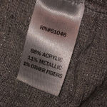 Vanity Size Small Light Gray Shimmer Sparkle 3/4 Sleeve Lightweight Sweater Photo 8