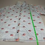 Vintage Denim Shirt Womens XL 90s American Flag Shirt Denim Button Up Patriotic Blue Photo 5
