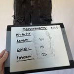 ZARA black jeans cargo pants denim many pockets women's size 6 casual boho Photo 5