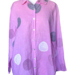 Marisima Shirt Dress Pink Polka Dot Long Sleeve Linen Blouse Women's One Size Size undefined Photo 0