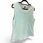 Vintage Storybook Knits HSN Light Blue Floral Lace Tank Sweater size L Size L Photo 1