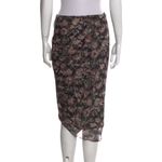 Veronica Beard  Silk Floral Print Ruffle Skirt Size 0 Photo 2