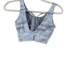 Gray Camouflage V Neck Sports Bra Photo 4