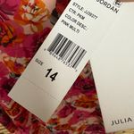 Julia Jordan Pink Floral Cutout Back Midi Dress Size 14 Photo 9