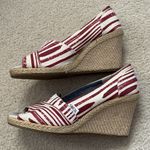Toms  adorable striped wedge peep toe Photo 2