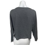 J.Crew Women's Black Striped Knit Boat Neck Long Sleeve Pullover Sweater Top L Size L Photo 1