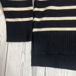 ZARA NWT  Black Striped Sweater Quarter Zip Blogger Favorite Small Photo 6