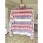 Wallflower Half Zip Pullover Striped Plush Cozy Luxe Buttery Soft Winter Comfy L Pink Size L Photo 2