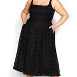 City Chic NWT Jackie O Black Lace Dress Size M/18 Photo 0
