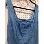 Old Navy  Denim Square Neck Smocked Back Midi Dress Blue Size M Photo 3