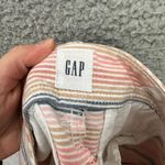 Gap Womens City Short 10 Pink Coral Striped Cotton Preppy Nautical Fisherman Photo 2