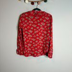 American Vintage Vtg. 1970's Levi Strauss & Co red floral button down blouse Photo 3