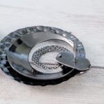 Vintage Stud Earrings Grey/Dark Silver Tone Large Dangle Statement Gray Photo 5