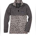 Simply Southern  1/4 Zip Leopard Print Sweater Pullover Size XL Photo 1