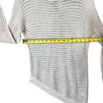 Apt. 9  Sweater Womens Small Ivory Asymmetrical Hem Open Knit Tunic Top Metallic Photo 5