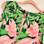 Peach Love California Green and pink Palm leaf boutique dress size small Photo 71