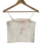 American Eagle  Cropped Tank Top Womens M Pink Tie Dye Cotton Boho Y2K Festival Photo 2