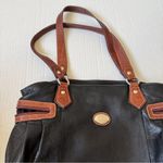 Avorio Made In Italy Black Leather Shoulder Bag Purse Handbag Tote Photo 1