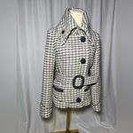 SOIA & KYO  Gray Houndstooth Wool Belted Jacket | M Photo 1