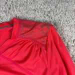 Athleta Long Sleeve V Neck Workout Top Coral Pink Athletic Shirt Women's Size S Photo 1