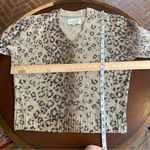 Brochu Walker  Cashmere Wool Millie Leopard‎ Printed Vee Boxy Cropped Sweater XS Photo 6