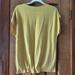 W5  By Anthropologie Blouse Womens Large Mustard Yellow Striped Twist Front Top Photo 3
