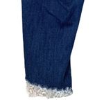 Lane Bryant Distressed Crochet Trim Girlfriend Crop Mid Rise Jeans Plus Size 18 Photo 6