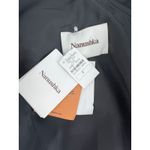 Nanushka Black Weslyn Asymmetric Wrap Maxi Dress w/ Cutout in Boucle Photo 10